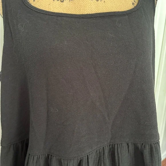 Madewell Black Sleeveless Square Neck Midi Sundress - Picture 4 of 10